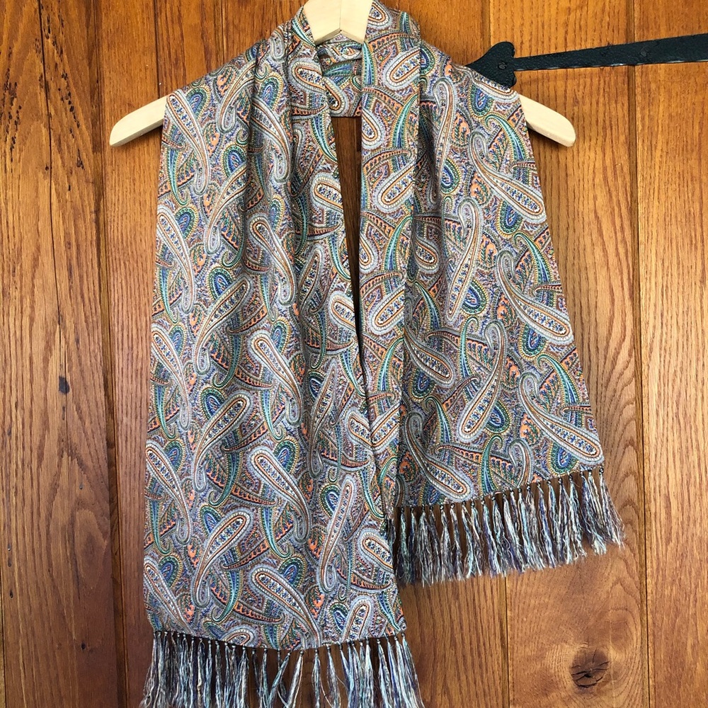 Vintage 1940s Silk Scarf